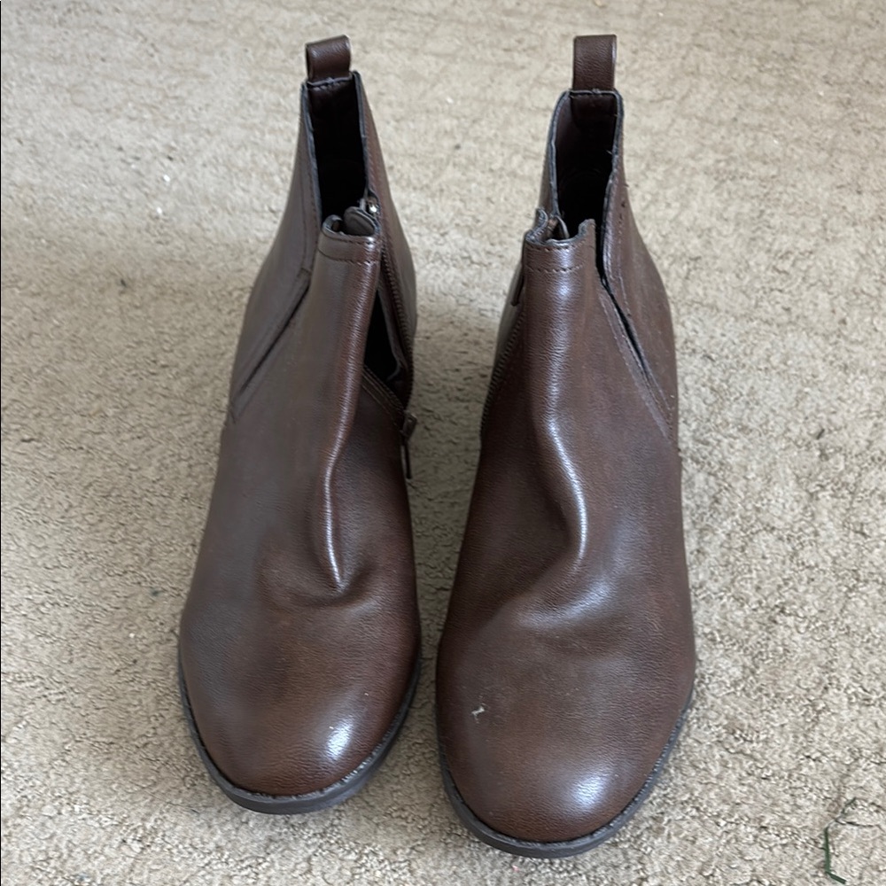 Brown Leather Ankle Boots